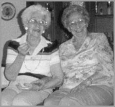 Helen at 85 with sister